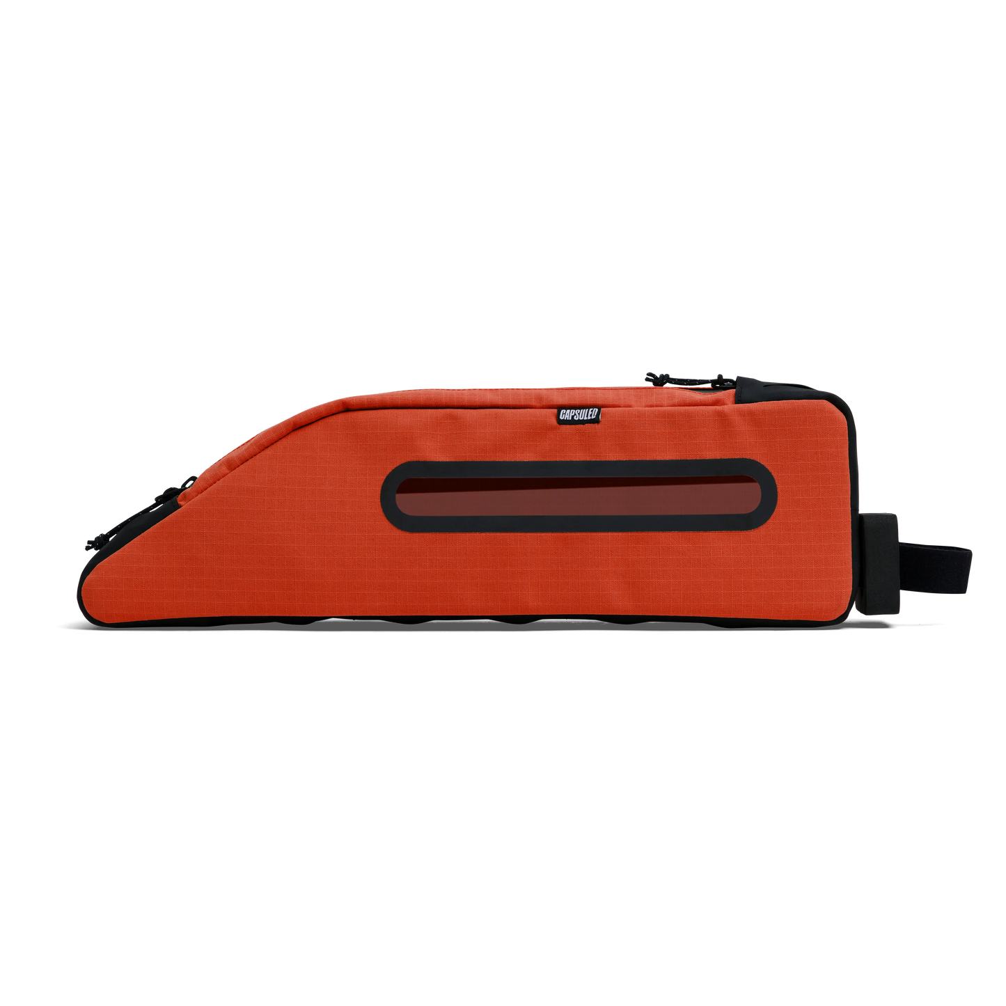 Zijaanzicht van de Capsuled Top Tube Bag 2.5L in de kleur Orange Rust (roestoranje).